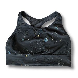 Victoria Sport dark grey, celestial racerback sports bra, lightly lined (M)